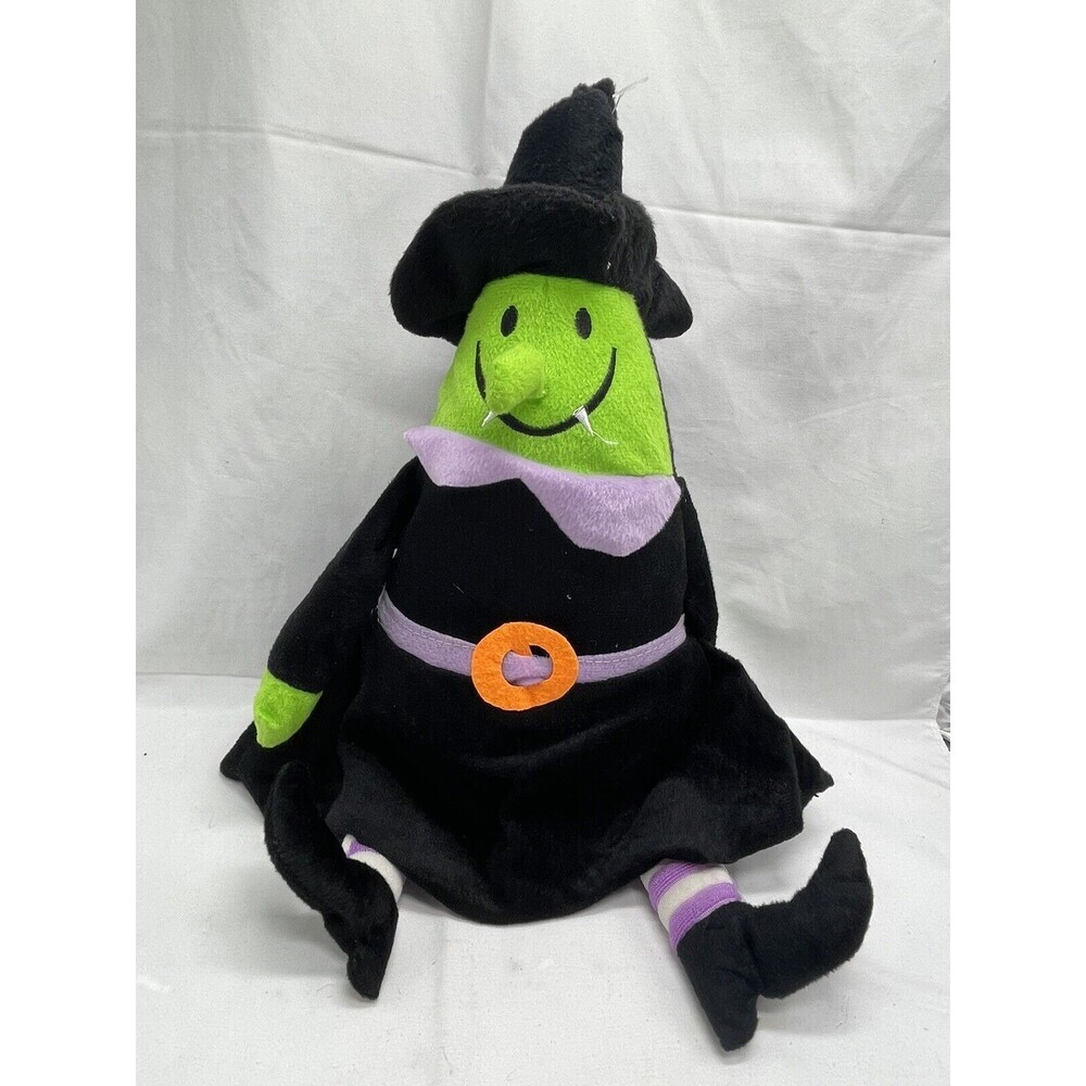 Halloween Green Long Nose Witch Plush 16” Stuffed Animal Toy
